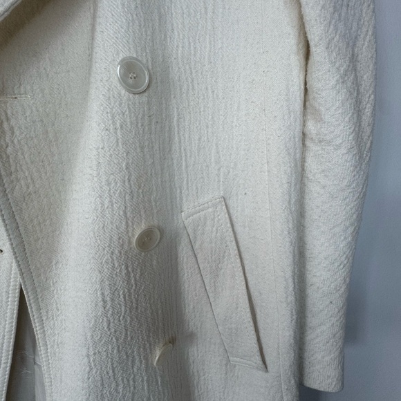 Zara Double-Breasted Cream Coat - Picture 12 of 16